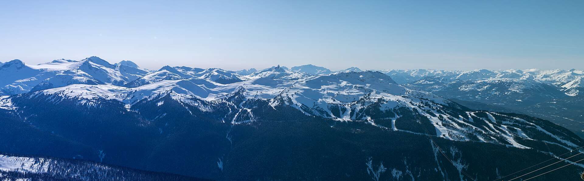 Whistler's runs and the Coast Mountains from Blackcomb