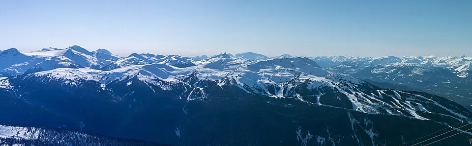 Whistler's runs and the Coast Mountains from Blackcomb